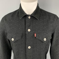 JUNYA WATANABE COMME des GARCONS LEVIS Size L Black Tweed Wool Blend Jacket