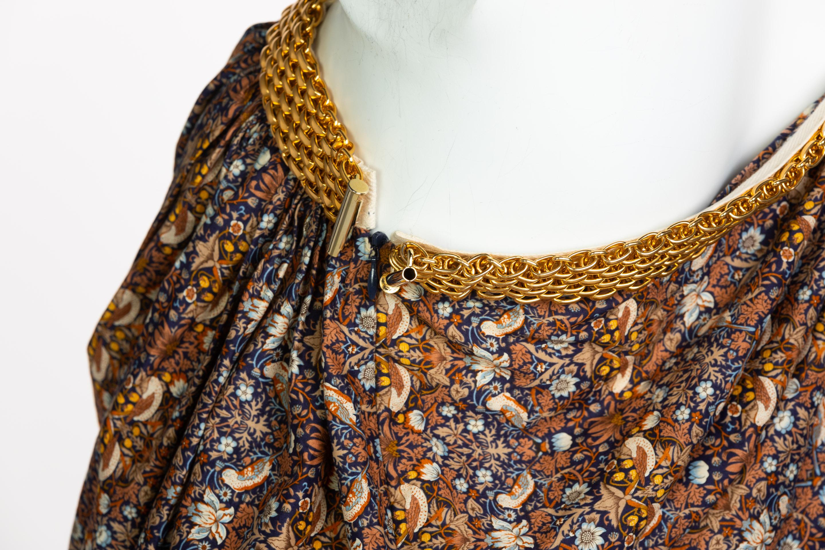 Junya Watanabe Comme des Garcons Liberty Cotton One-shoulder Chain Top, 2008 4