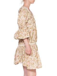 1990'S COMME DES GARÇONS Cotton Lawn Victorian Floral Printed Dress