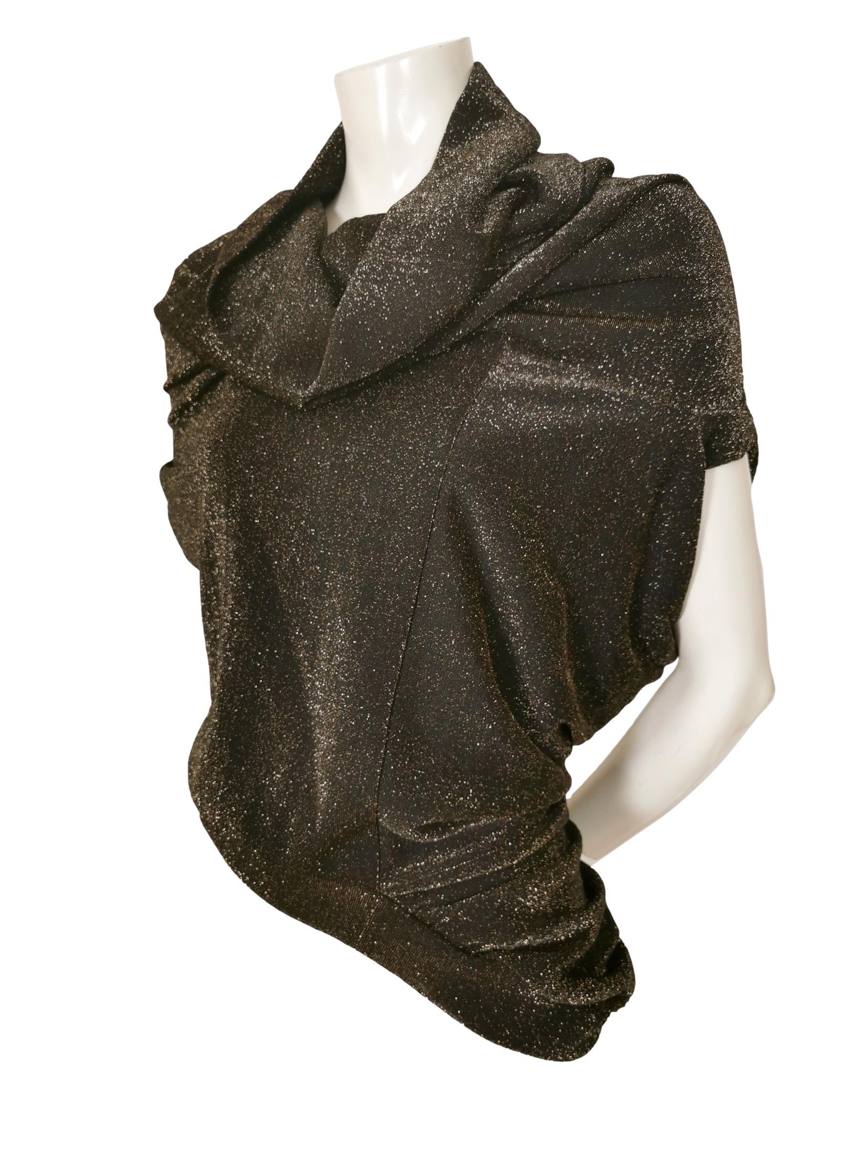 Women's Junya Watanabe Comme des Garcons Lurex Cocoon Top with Extended Neck AD2008 For Sale