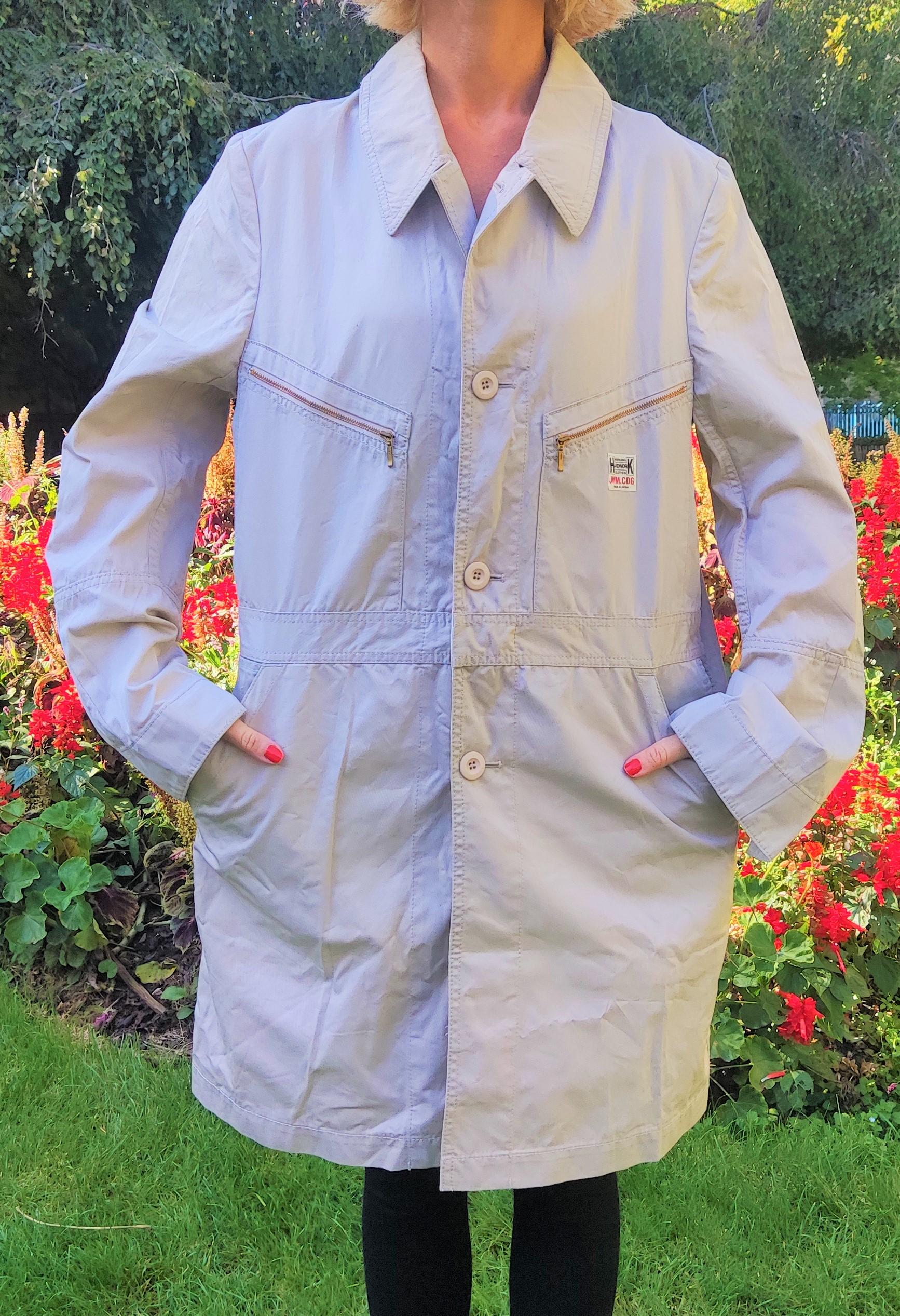Gris Junya Watanabe Comme des Garcons Manteau trench-coat en vente