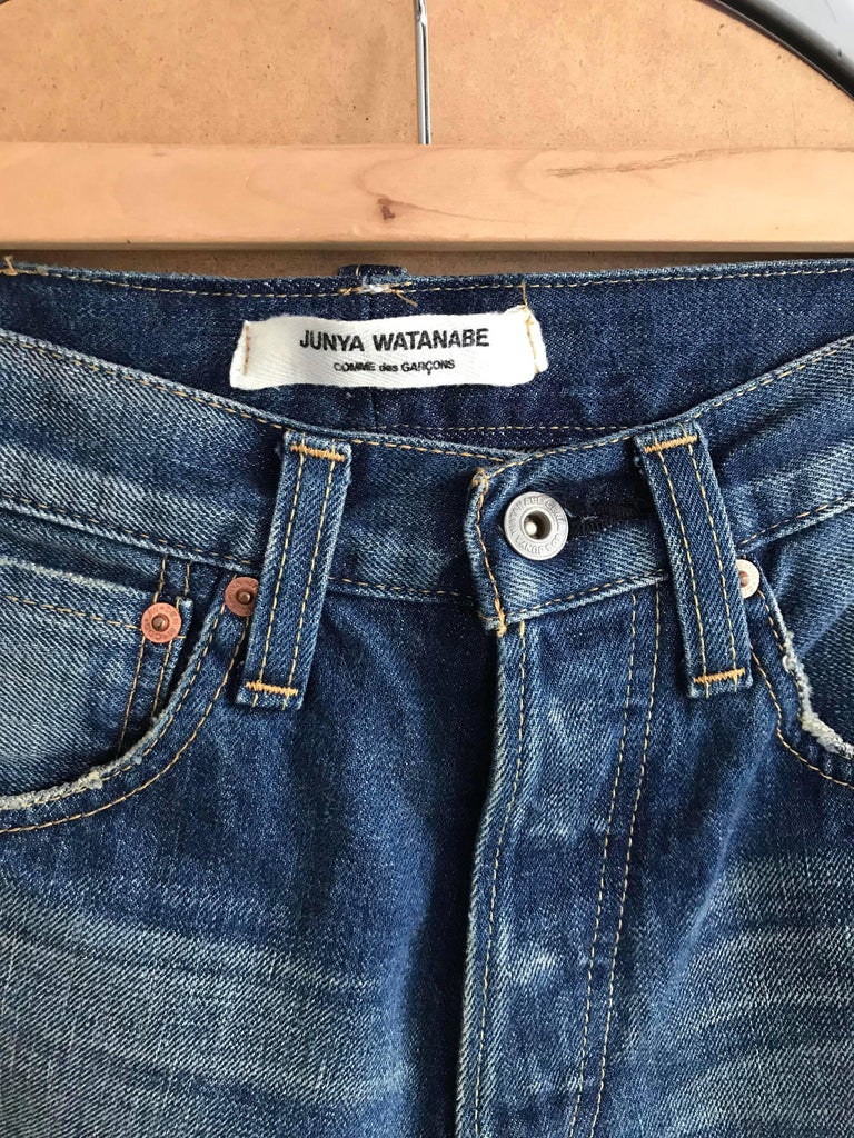 Jupe Denim à Volants Junya Watanabe Comme Des Garçons - Taille S D'occasion - Made In Japan | Pièce Designer Vintage