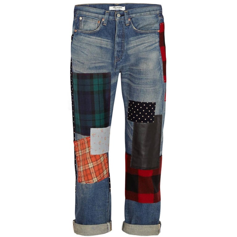 Junya Watanabe Comme Des Garcons Multicolor Patchwork Denim Jeans XS