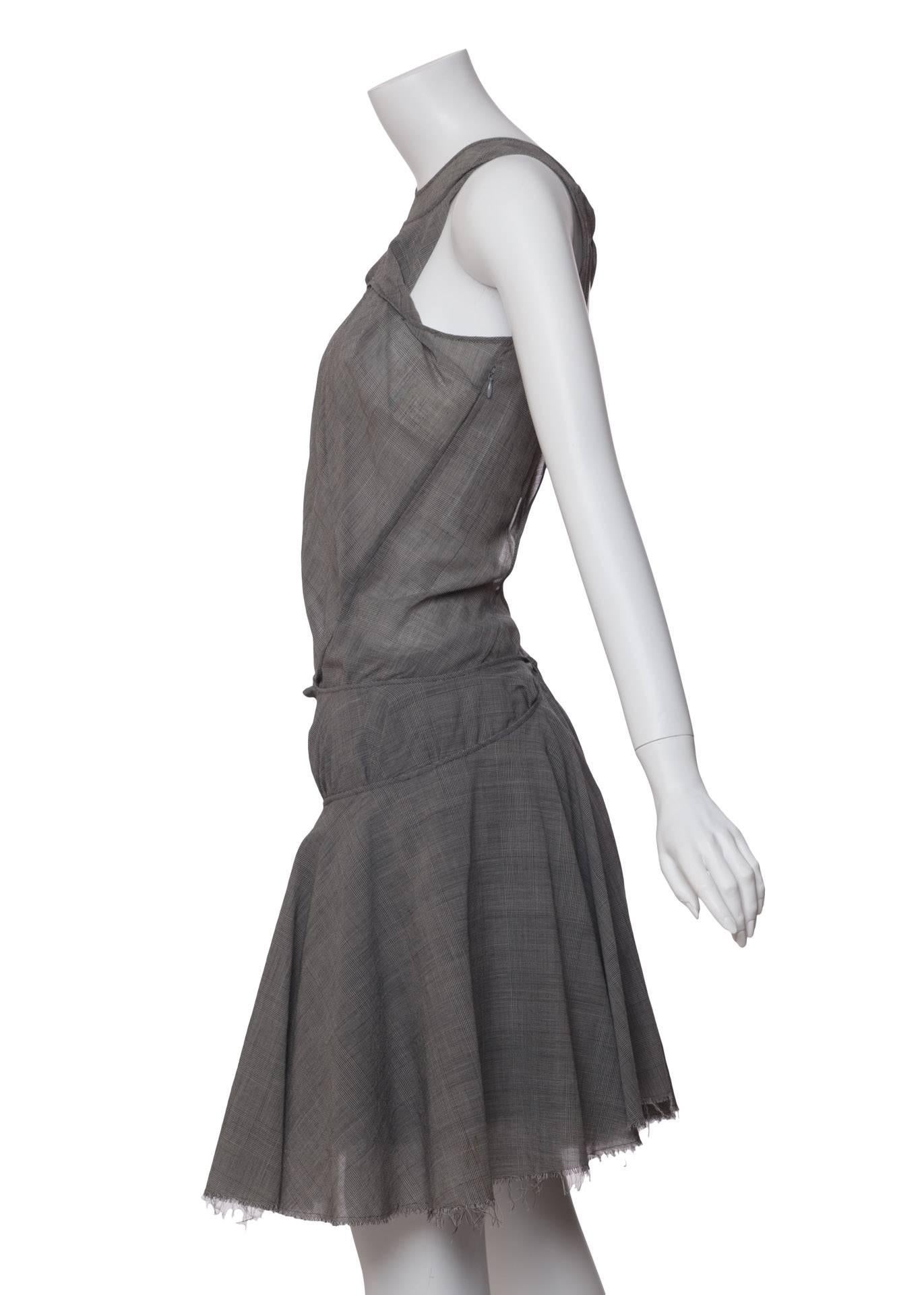 Women's Junya Watanabe Comme des Garçons  Sculpted Cutout  Plaid Dress For Sale