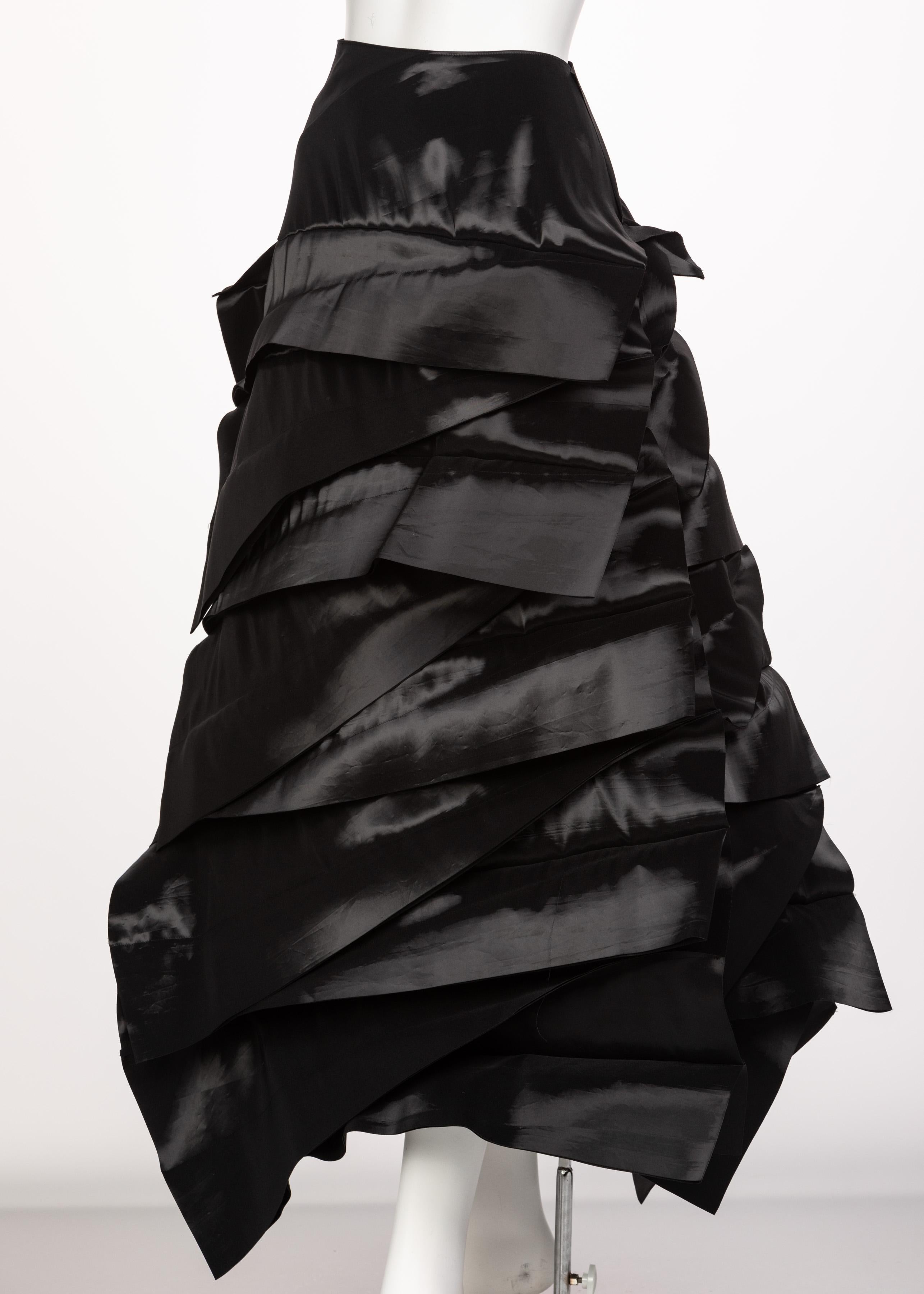 Junya Watanabe Comme des Garcons Sculptural Black Avant Garde Skirt In Excellent Condition In Boca Raton, FL