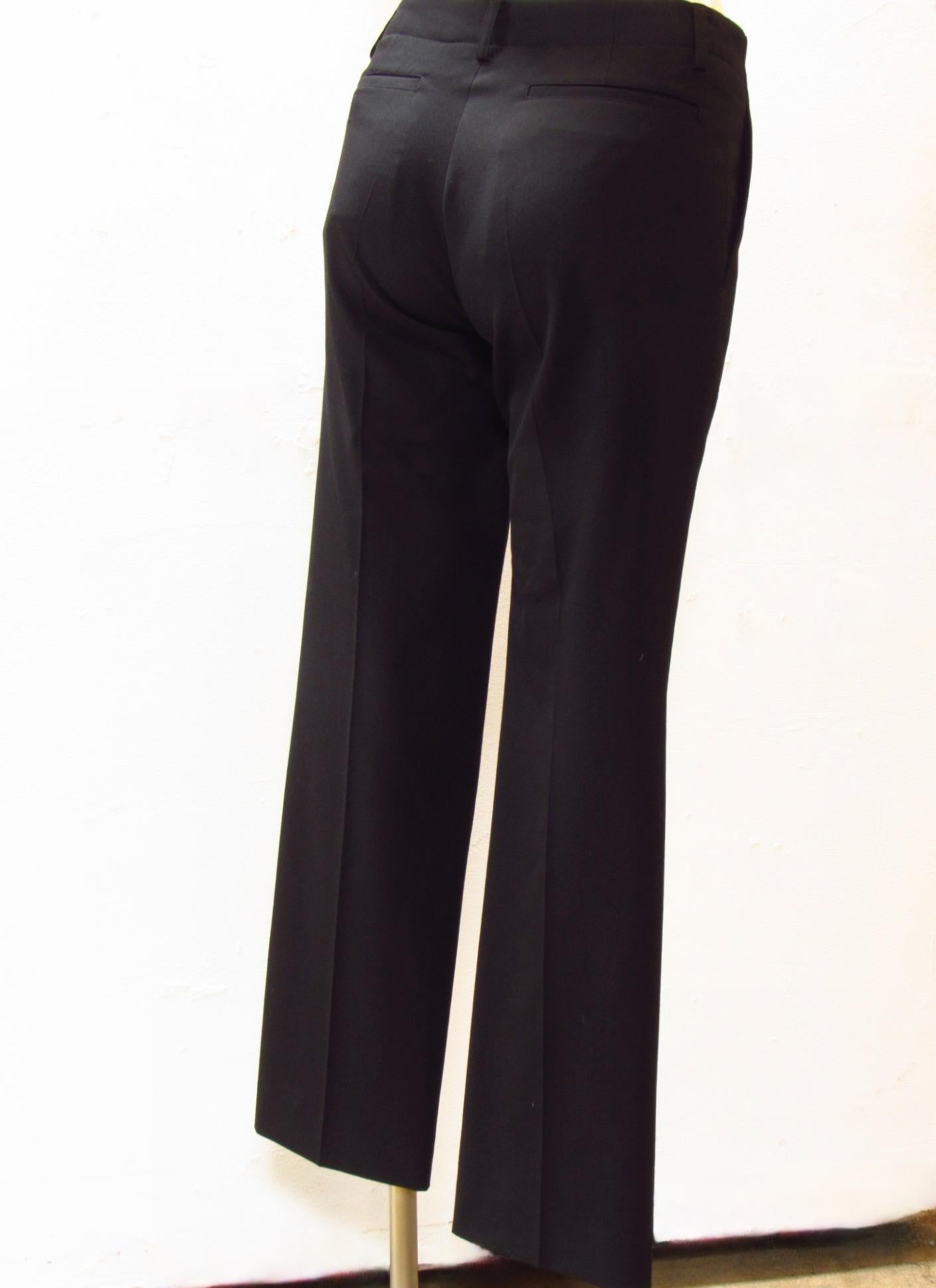 Junya Watanabe Comme des Garçons Straight Black Wool Pant In New Condition For Sale In Laguna Beach, CA