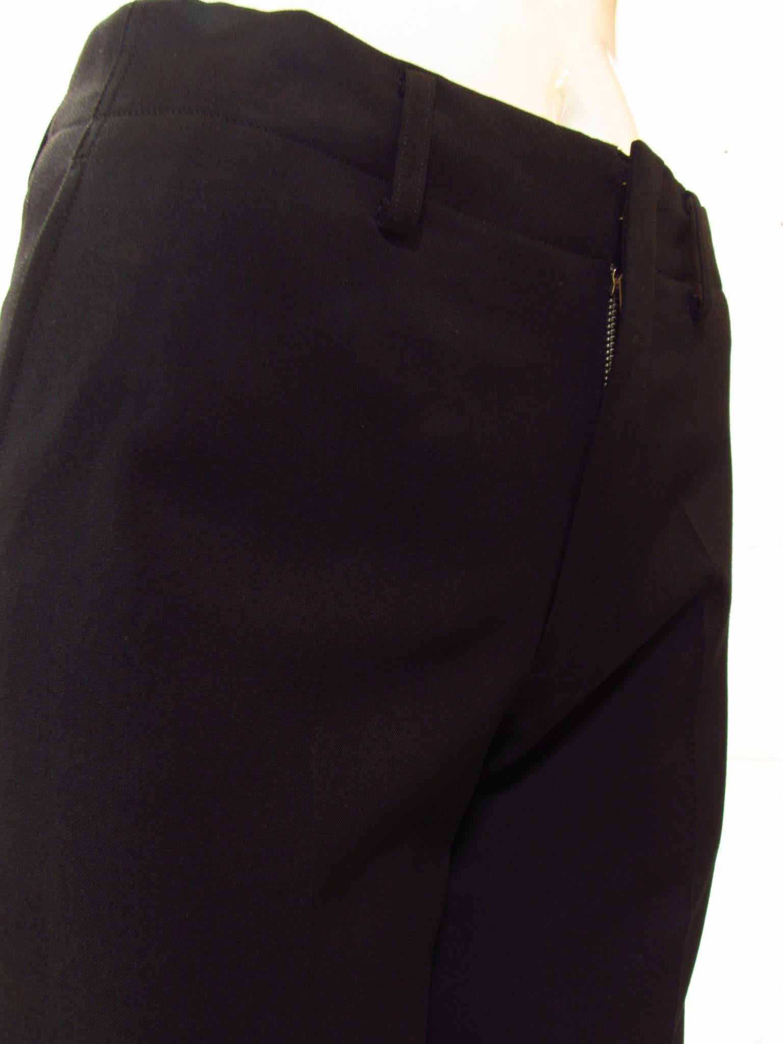 Junya Watanabe Comme des Garçons Straight Black Wool Pant For Sale 1