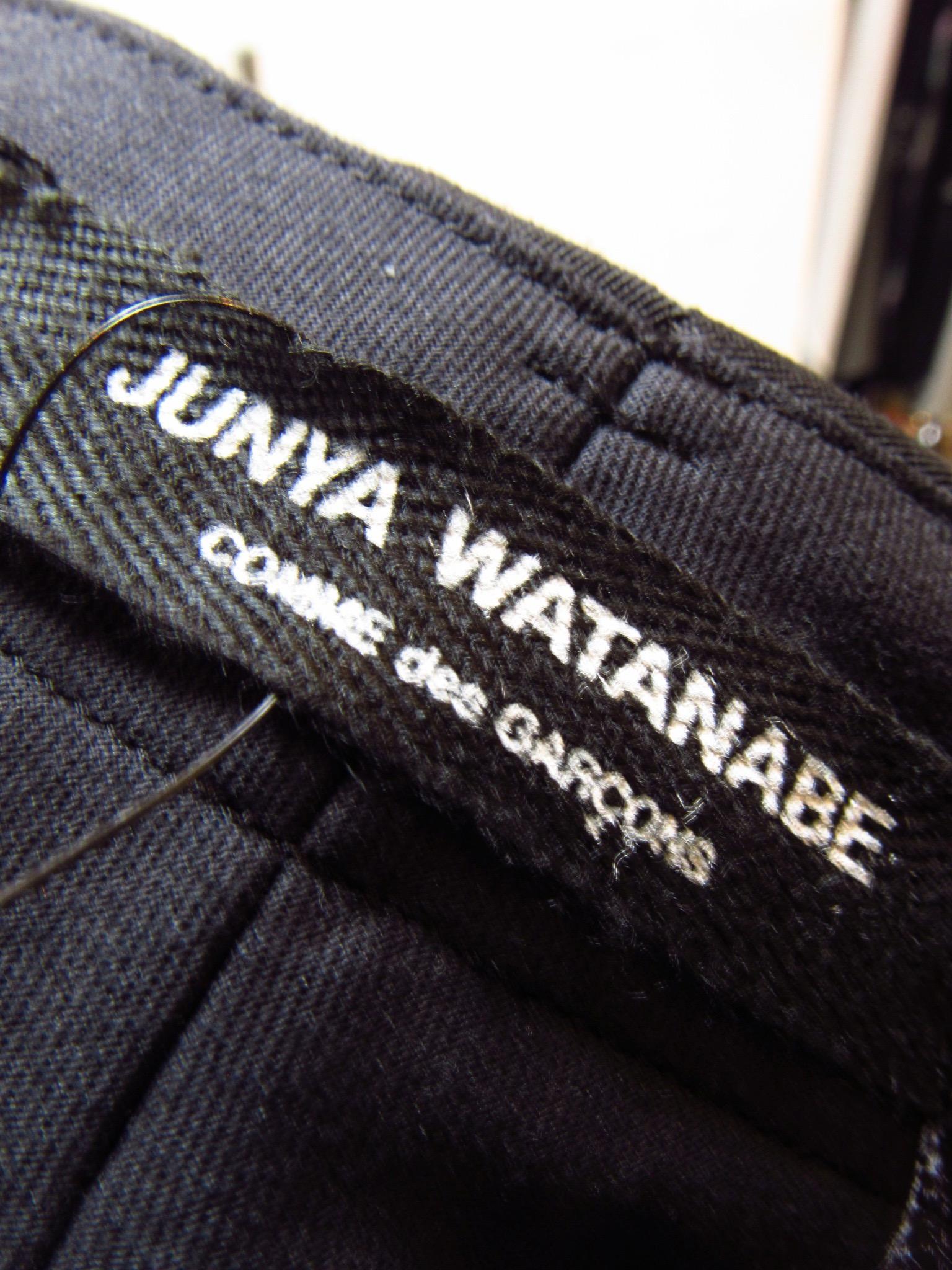 Junya Watanabe Comme des Garçons Straight Black Wool Pant For Sale 3