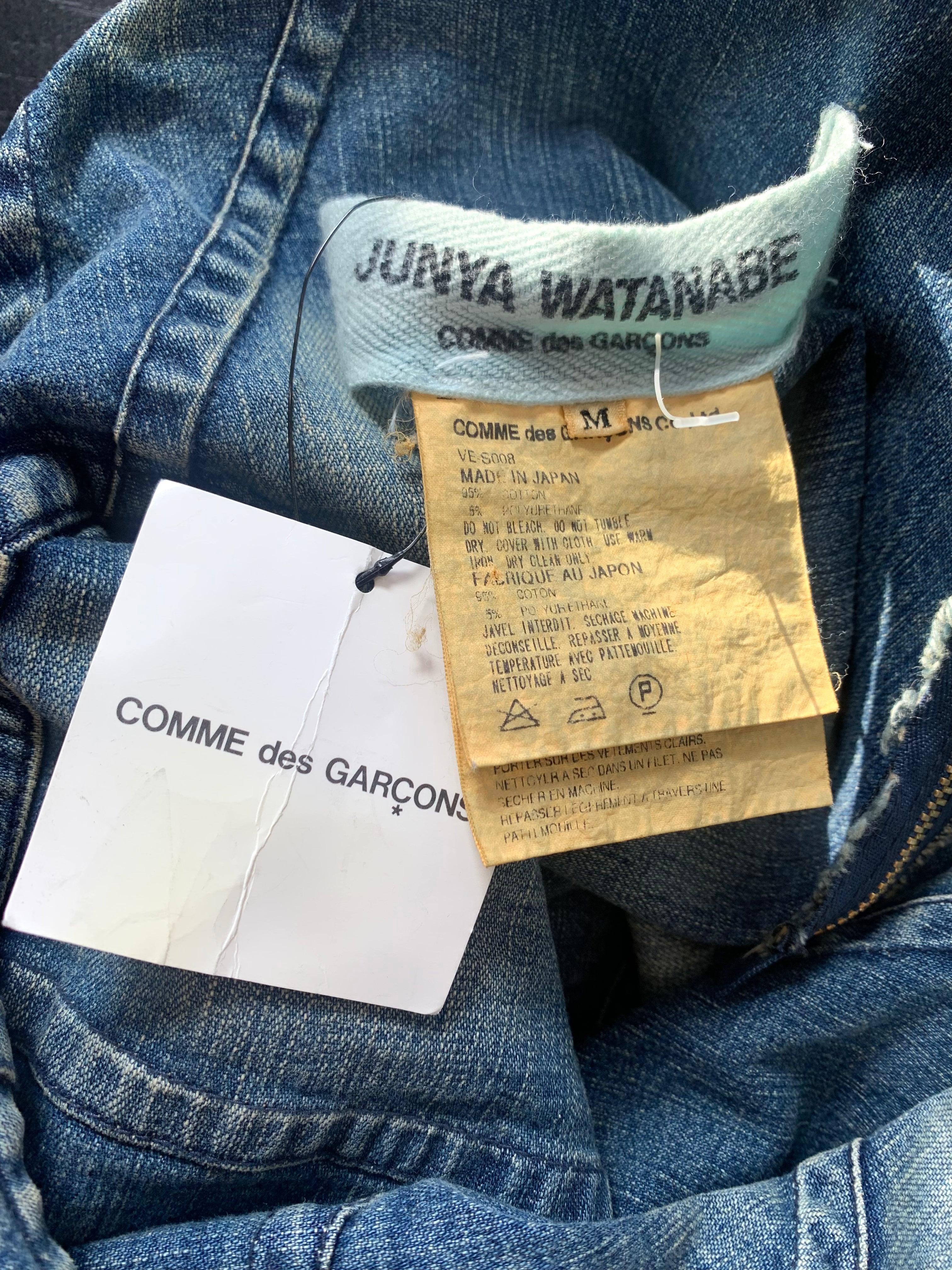 Junya Watanabe COMME des GARÇONS Gestufter Jeansrock mit Dekonstruktionsmuster, 2001 im Zustand „Hervorragend“ im Angebot in Los Angeles, CA