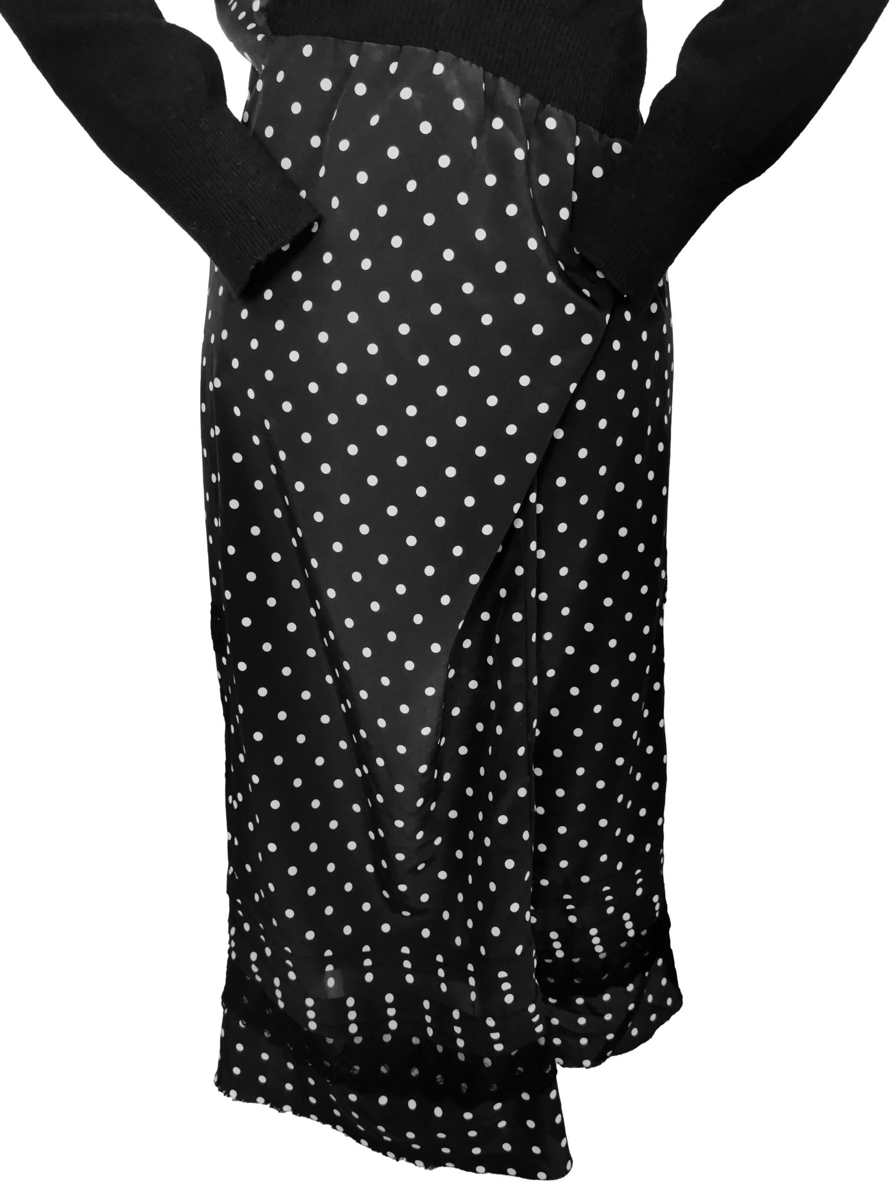 Junya Watanabe Comme des Garcons Twisted Polka Dot Cardigan Dress AD 2007 For Sale 4
