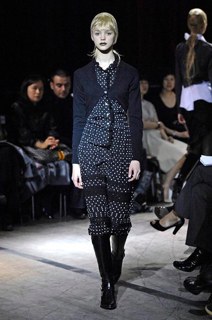 Junya Watanabe Comme des Garcons Twisted Polka Dot Cardigan Dress AD 2007 For Sale 11