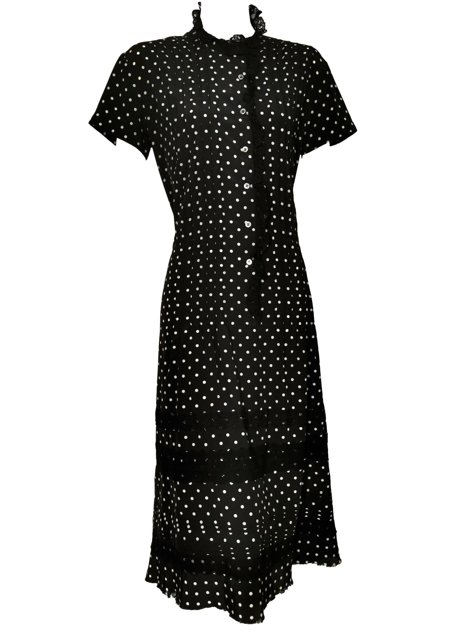 Junya Watanabe Comme des Garcons AD 2007
Twisted Polka Dot Cardigan Dress
Labelled Size S
Look Number 10 on Runway