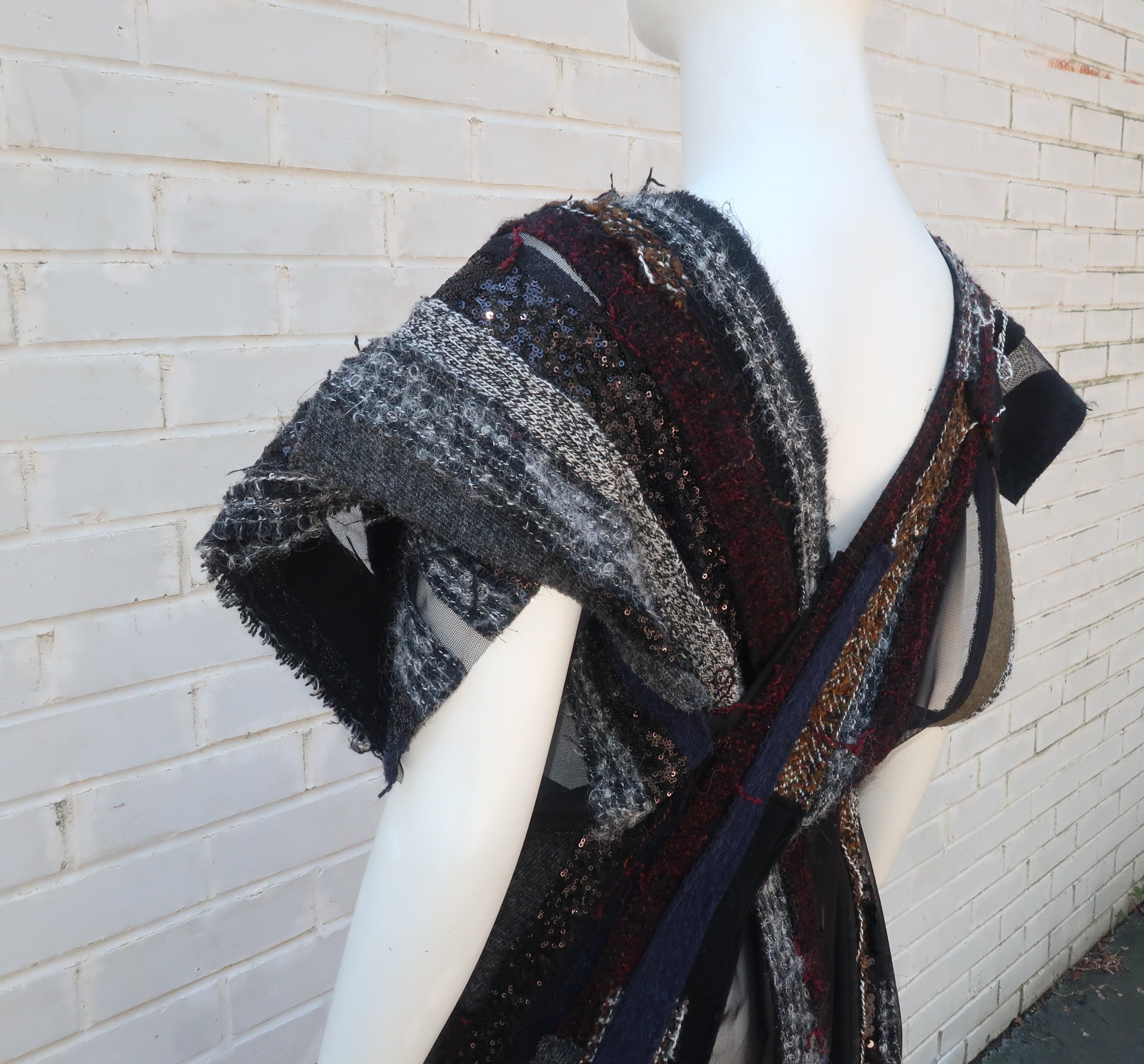 Junya Watanabe Comme des Garcons Deconstructed Wool Tweed Dress 6