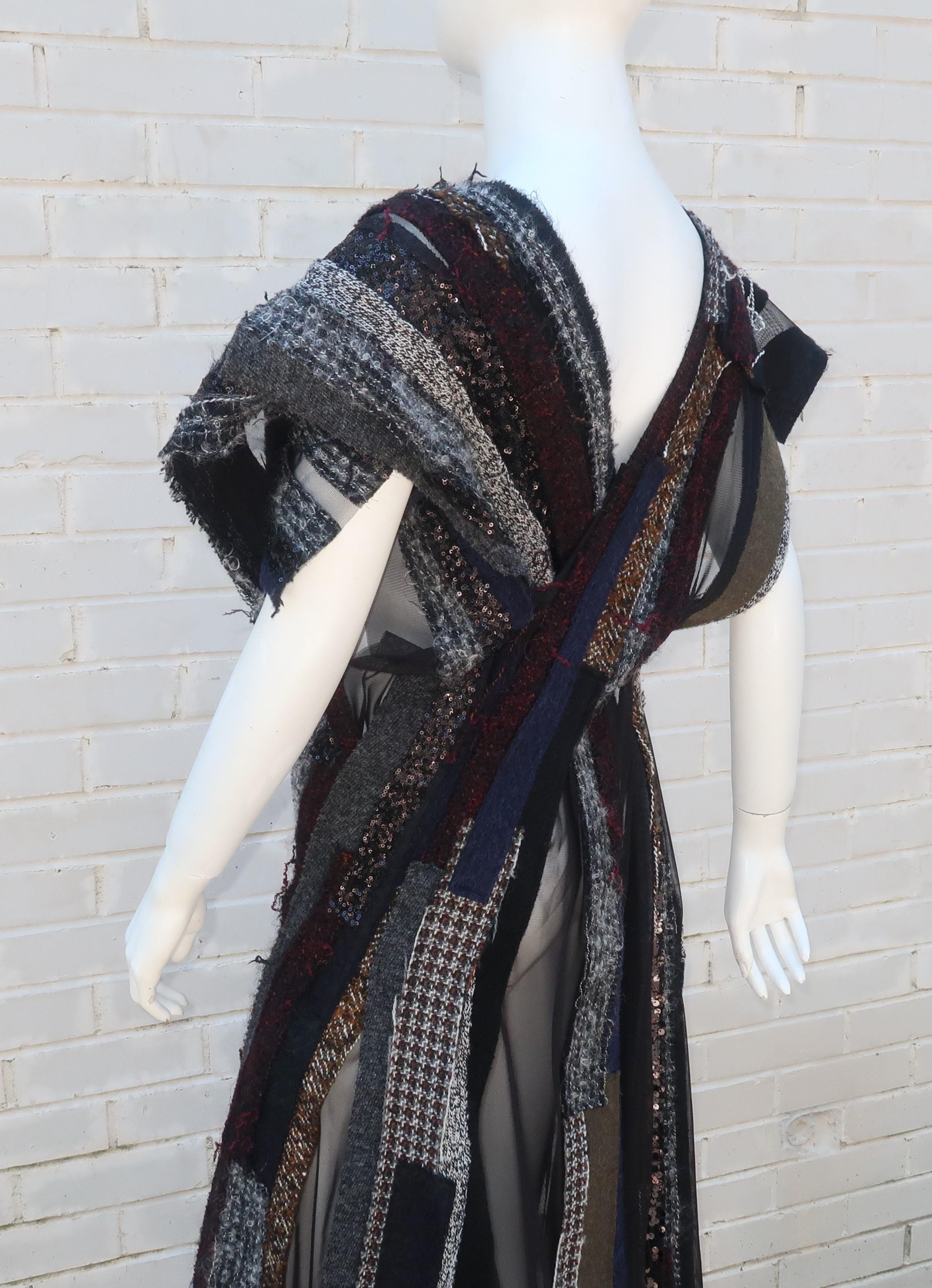 Junya Watanabe Comme des Garcons Deconstructed Wool Tweed Dress 9