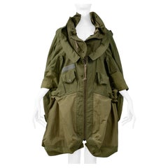 Junya Watanabe Dekonstruierter Armeegrüner Parka-Mantel 2006