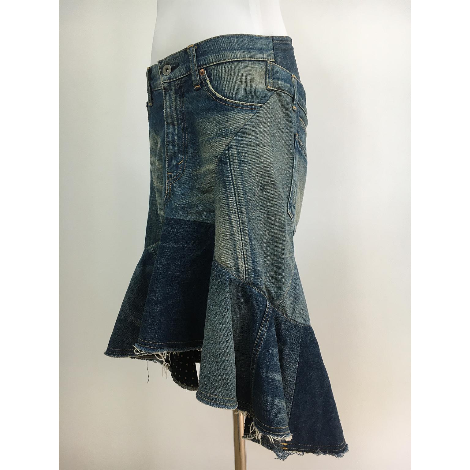 junya watanabe denim skirt