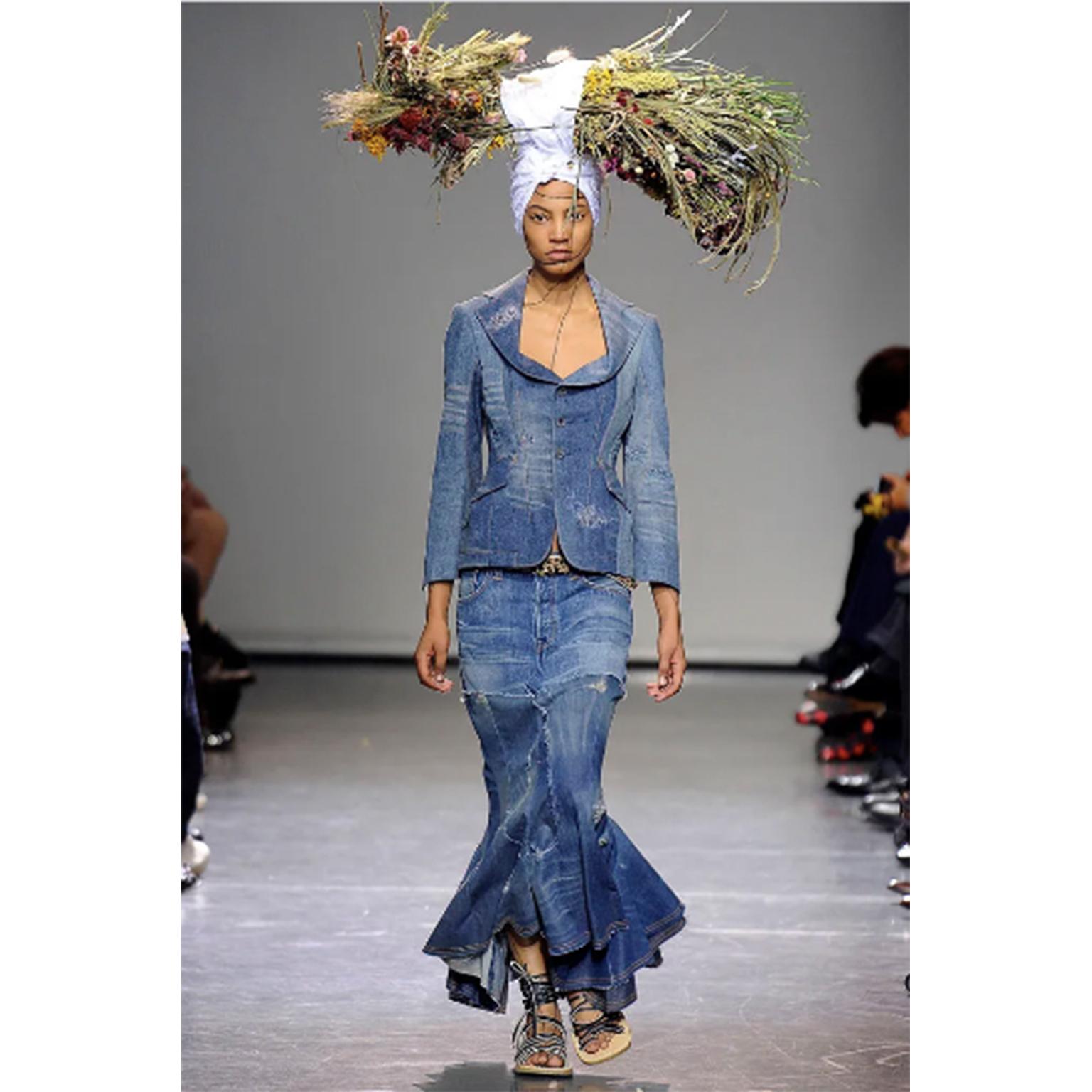 Junya Watanabe Denim Jean Patch Skirt AD2013 In Good Condition In Berlin, DE