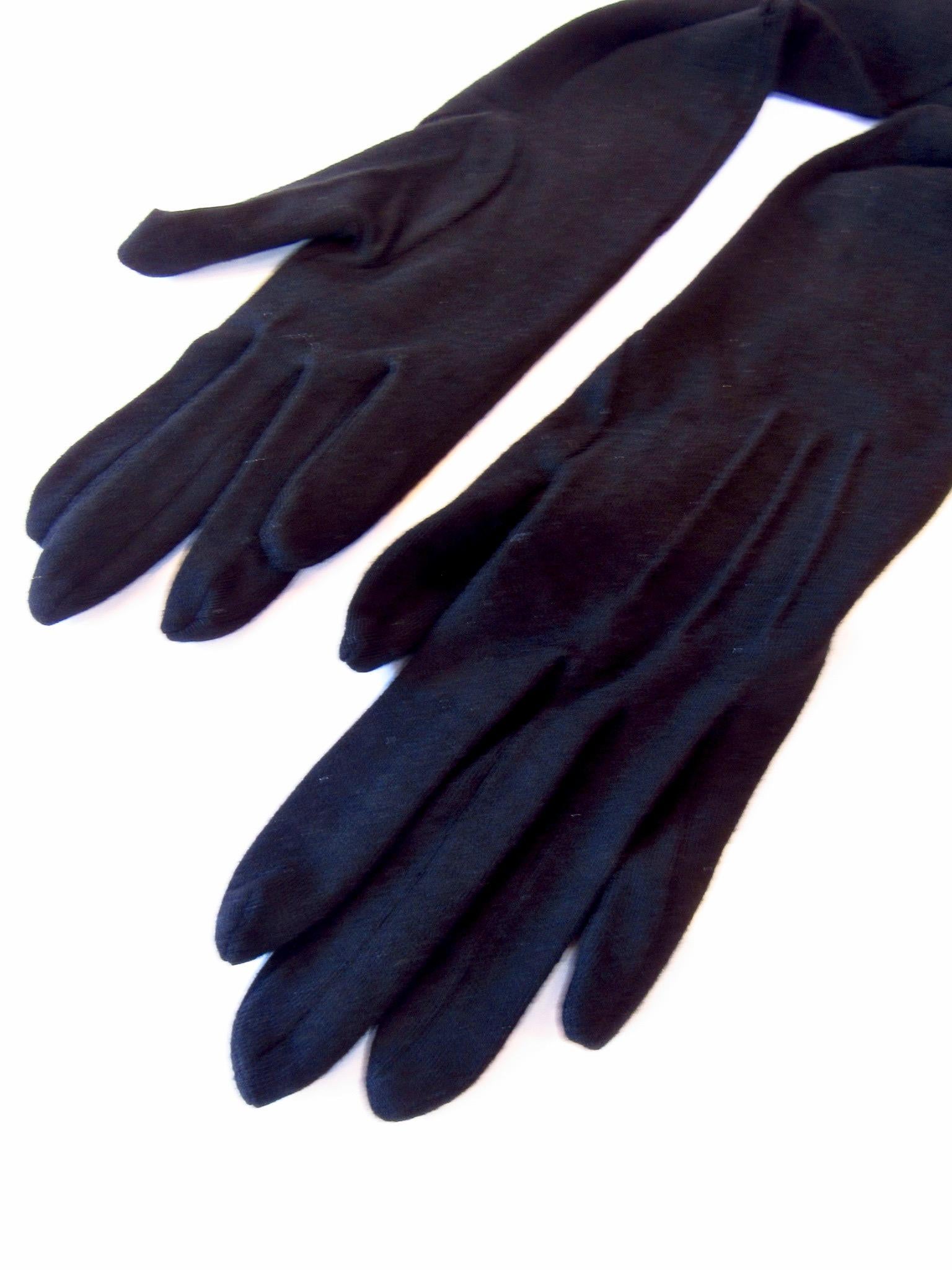 Womens Accessories Gloves Junya Watanabe Ex-long Black Wool Gloves 