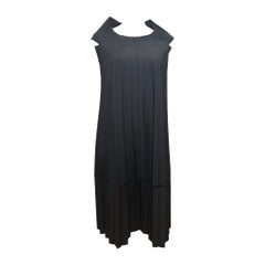 Junya Watanabe F/W 1998 Comme Des Garçons Black Accordion-Pleated Sleeveless Midi Dress
