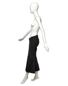 Jupe en laine à taille basse et coupe en queue de poisson, à pois marron, Junya Watanabe, collection automne-hiver 2004