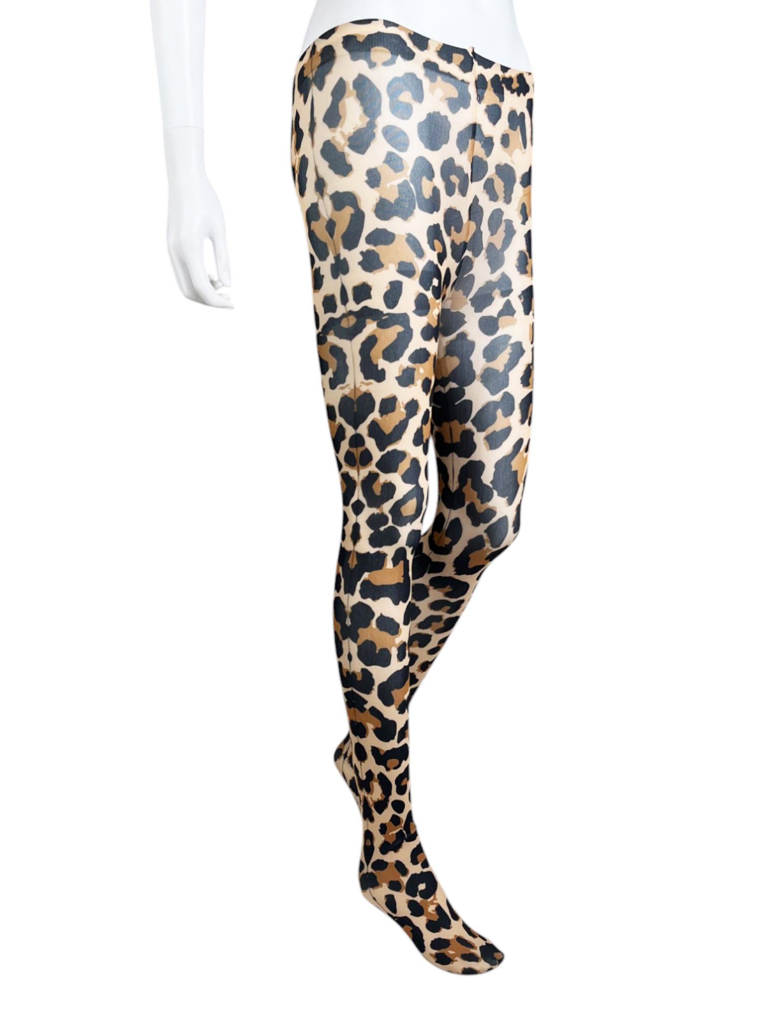 Gray Junya Watanabe F/W 2020 Leopard Print Leggins in vendita