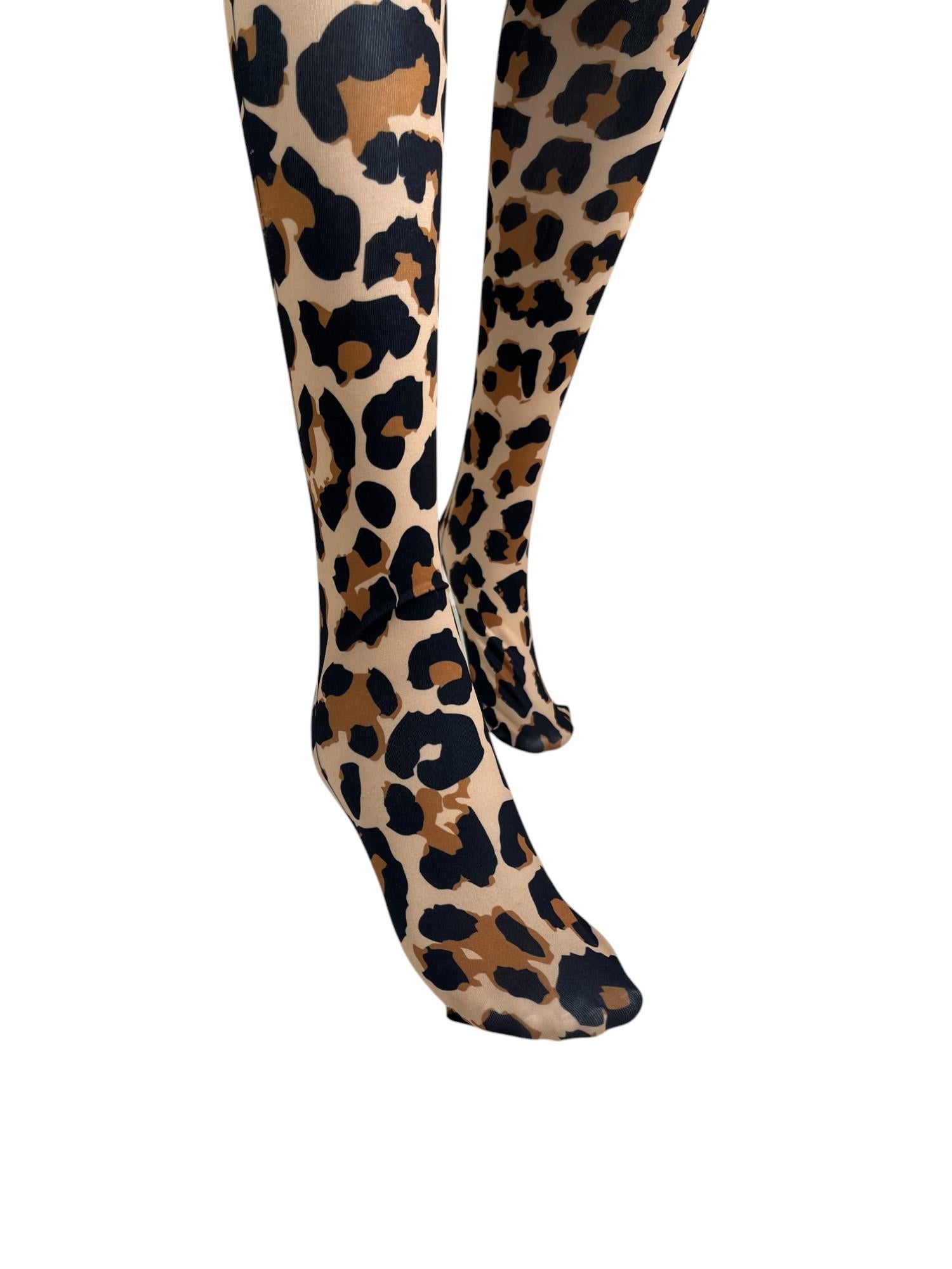 Junya Watanabe F/W 2020 Leopard Print Leggins in vendita 1