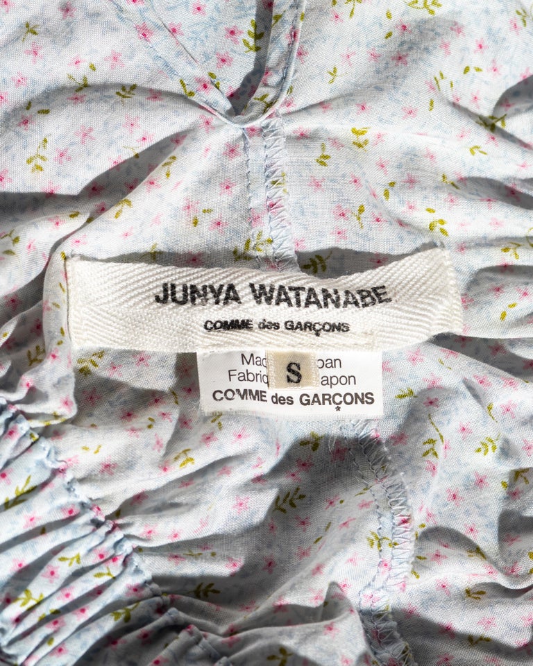 Junya Watanabe floral cotton dress with harness straps and backpack, ss 2003 For Sale 7