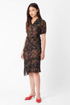 Junya Watanabe Floral Silk Sheer Dress