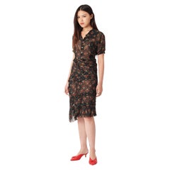 Junya Watanabe Floral Silk Sheer Dress