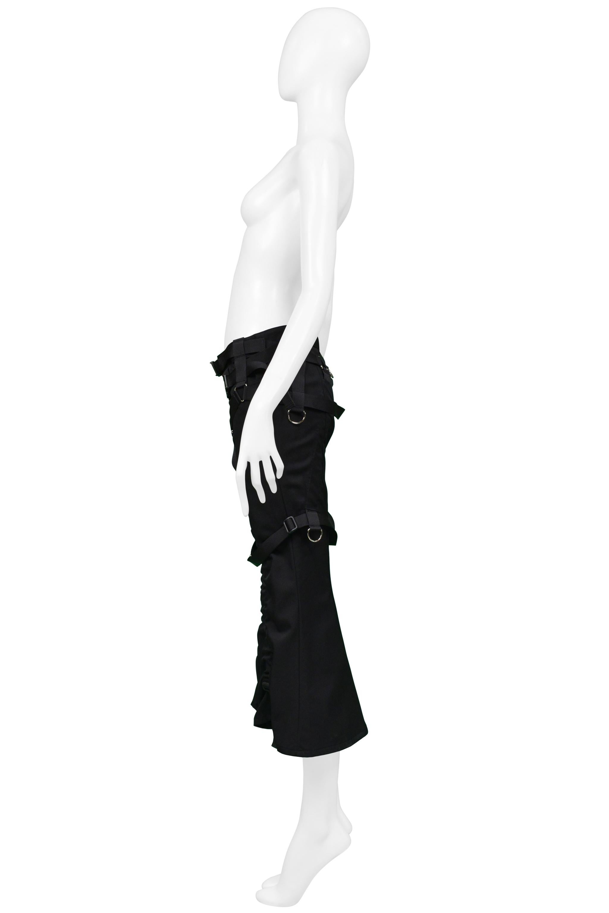 Women's Junya Watanabe for Comme des Garcons Black Wrap Parachute Pants 2003 For Sale
