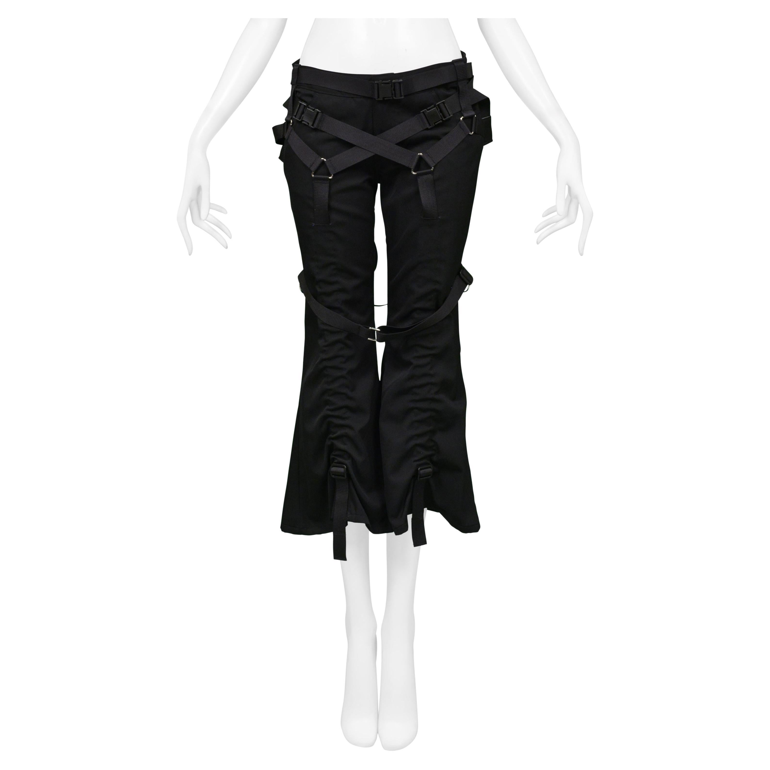 Junya Watanabe for Comme des Garcons Black Wrap Parachute Pants 2003 For Sale