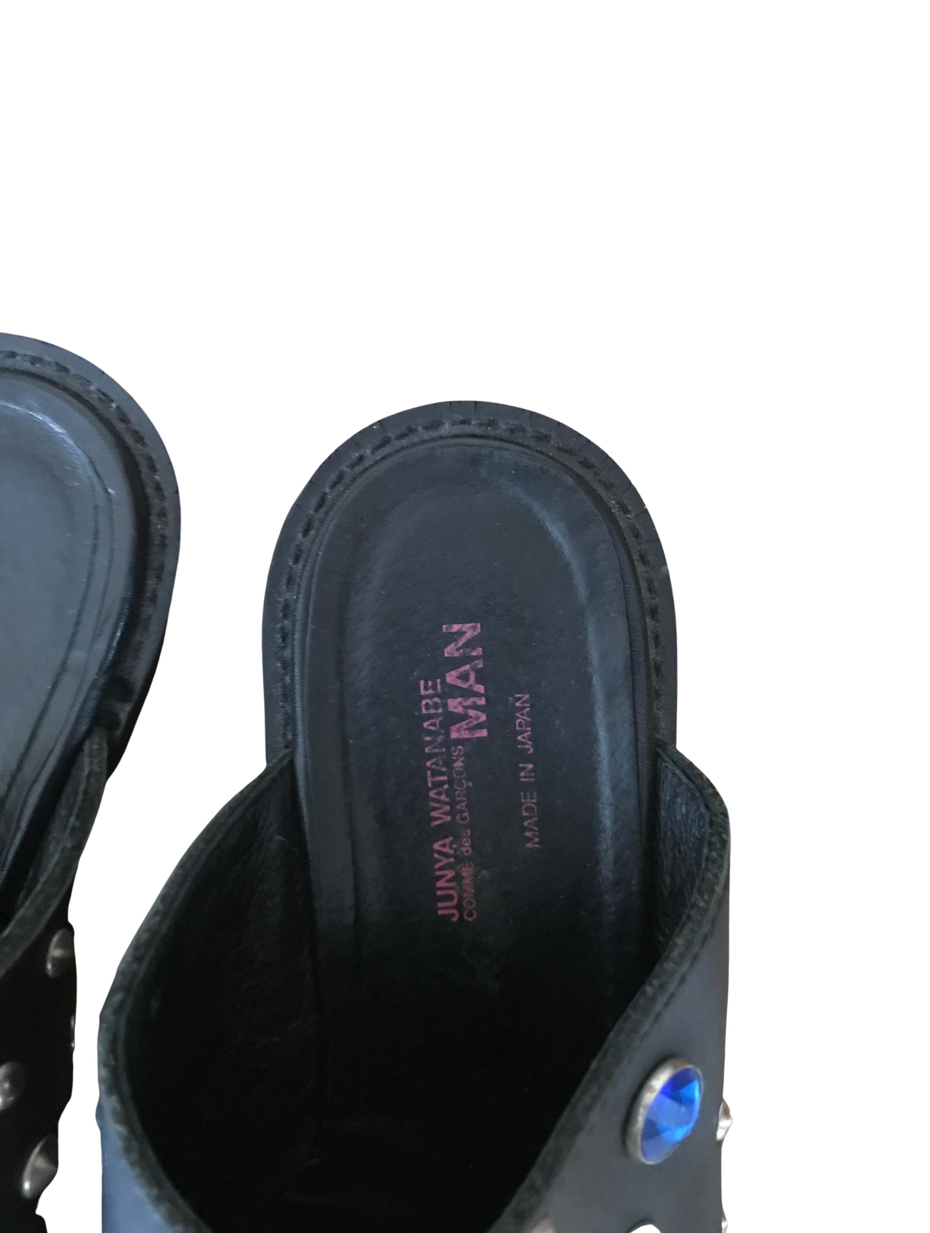 Junya Watanabe Mules Adornados con Gemas, Primavera Verano 2003 Negro en venta
