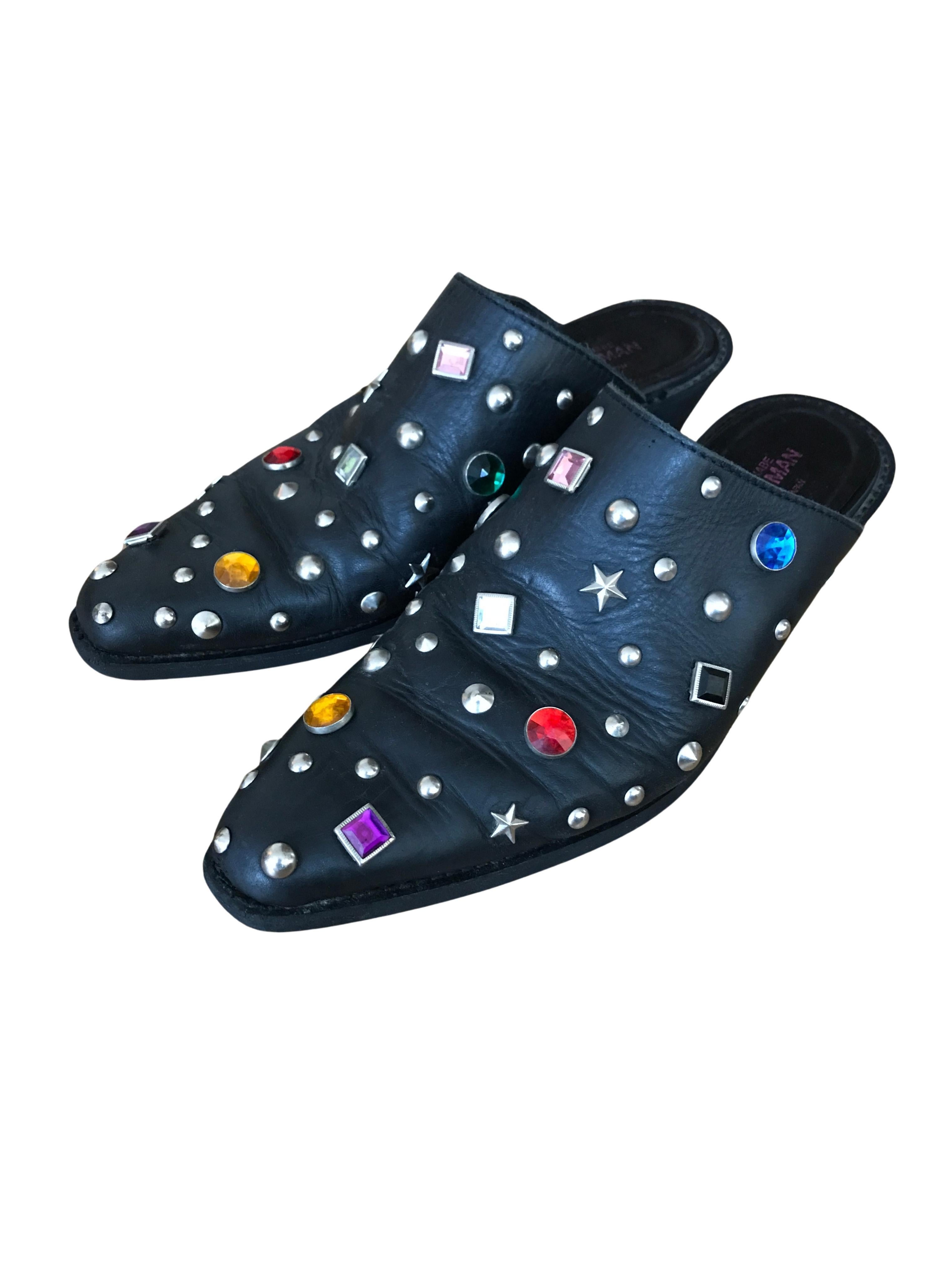 Junya Watanabe Mules Adornados con Gemas, Primavera Verano 2003 en Bueno estado para la venta en Seattle, WA