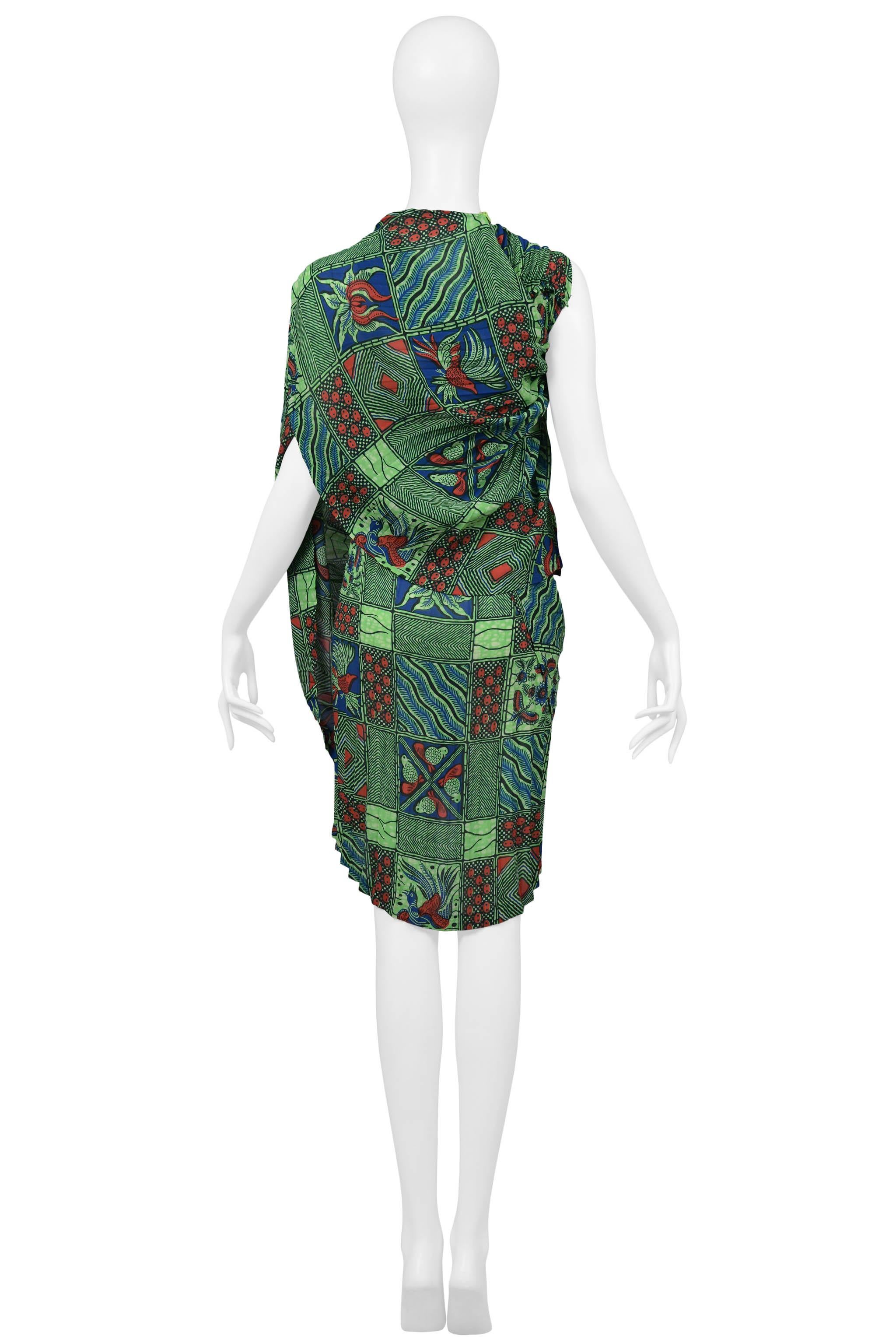 Junya Watanabe Green African Print Dress 2009 1