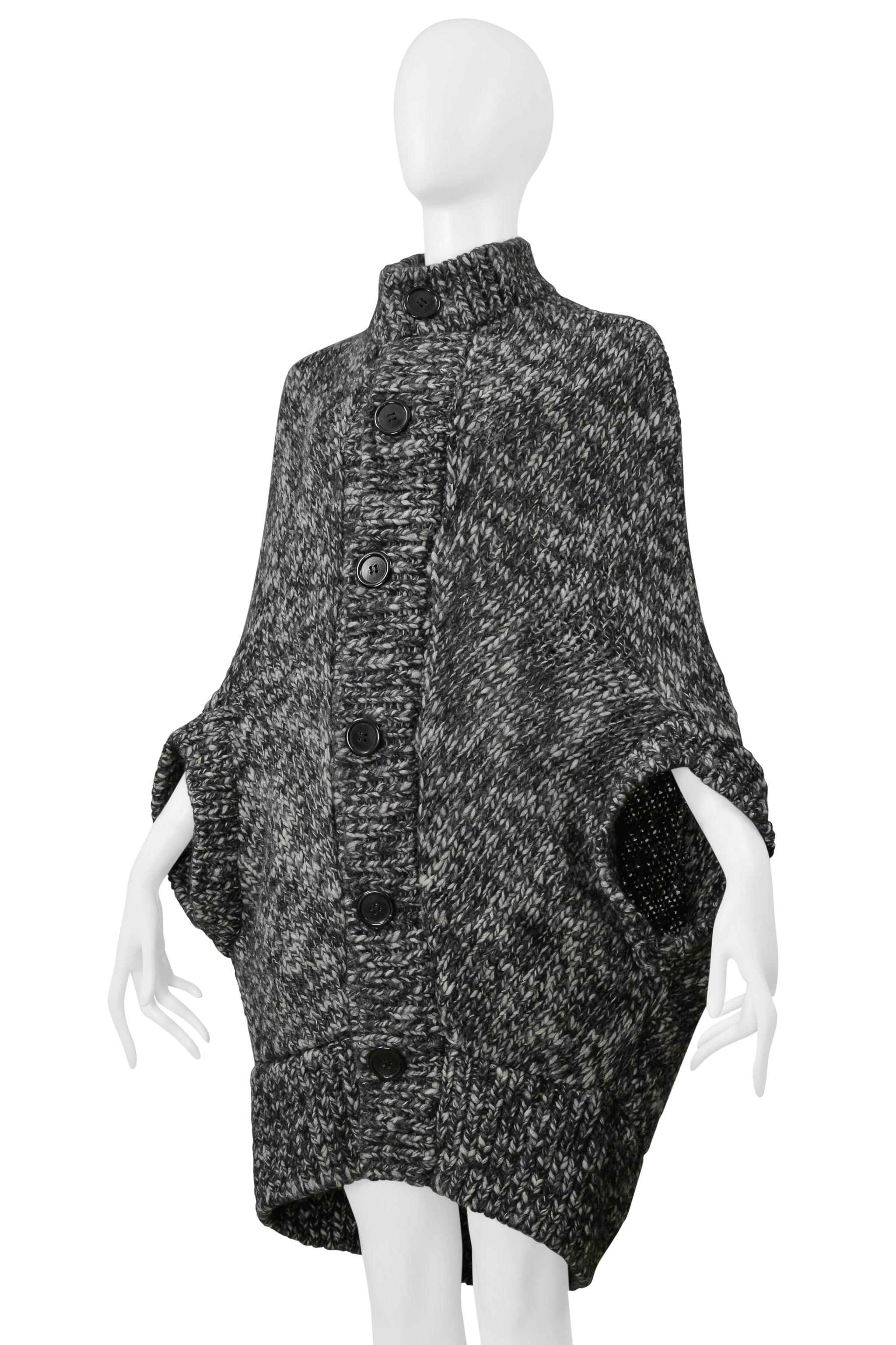 Junya Watanabe Cárdigan Gris Melange Jersey de Capa 2008 Negro en venta
