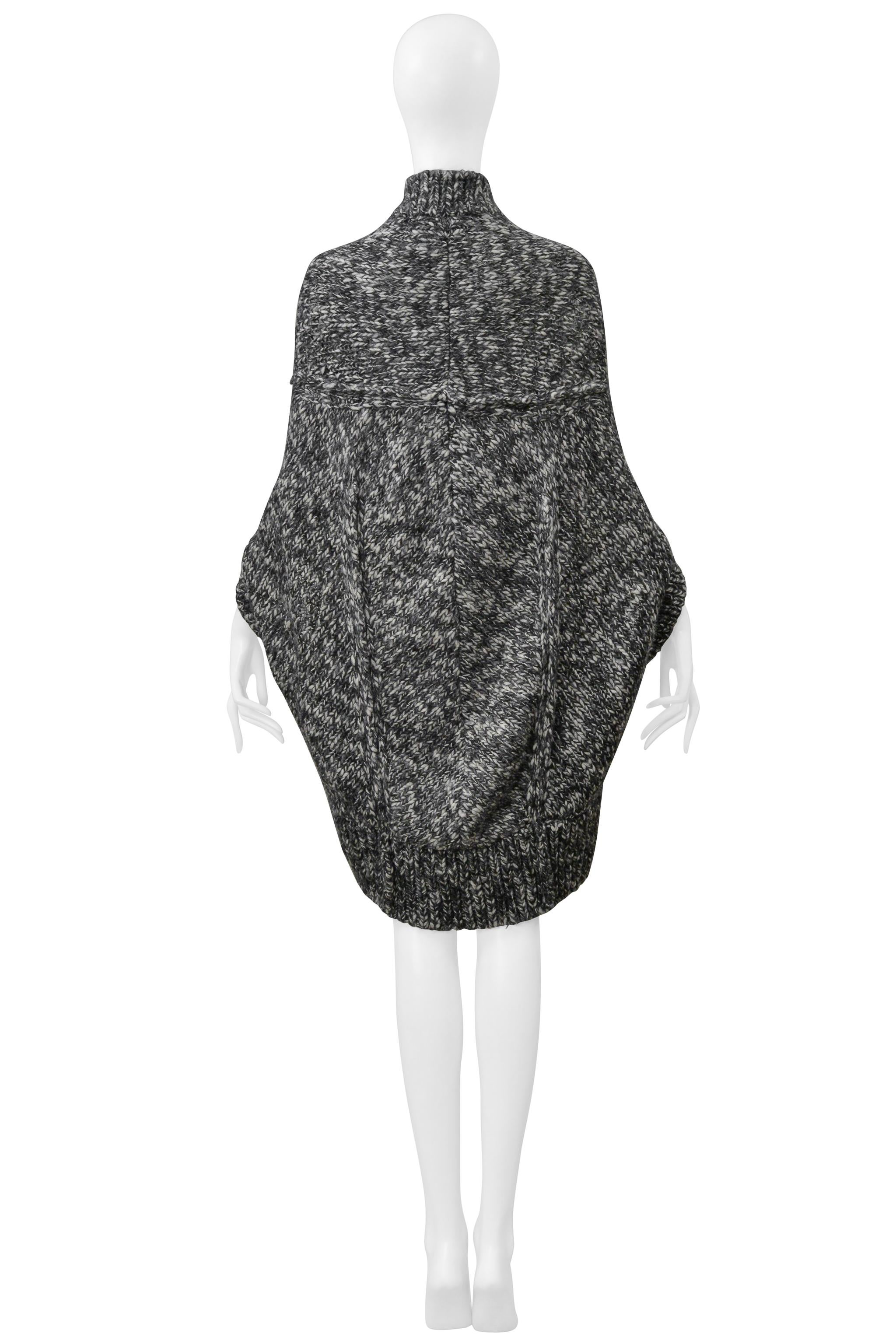 Junya Watanabe Cárdigan Gris Melange Jersey de Capa 2008 en venta 3