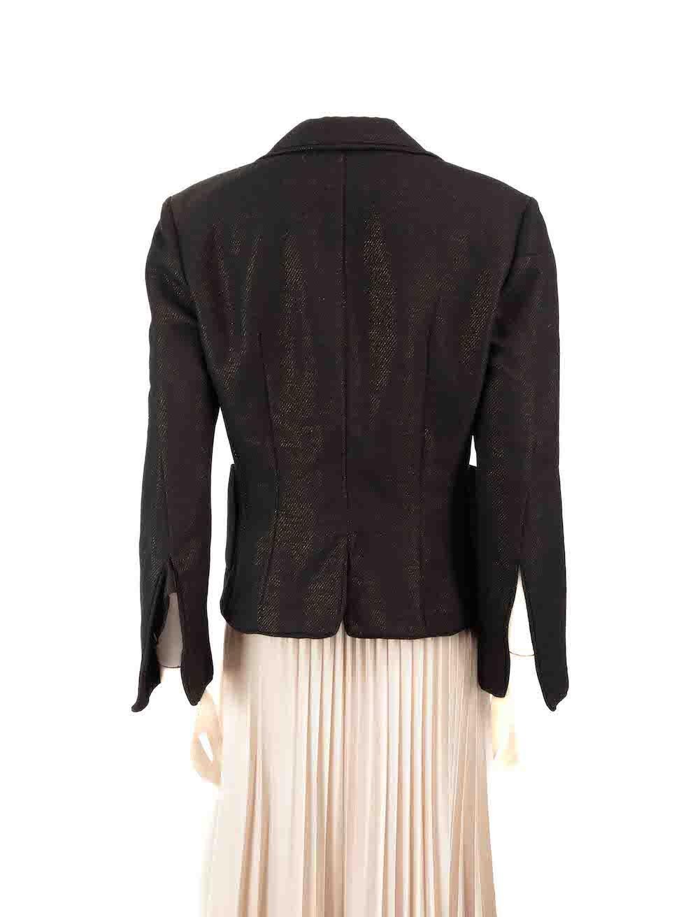 Junya Watanabe Junya Watanabe x Comme des Garcon Blazer Negro Metalizado Talla L en Excelente estado para la venta en London, GB