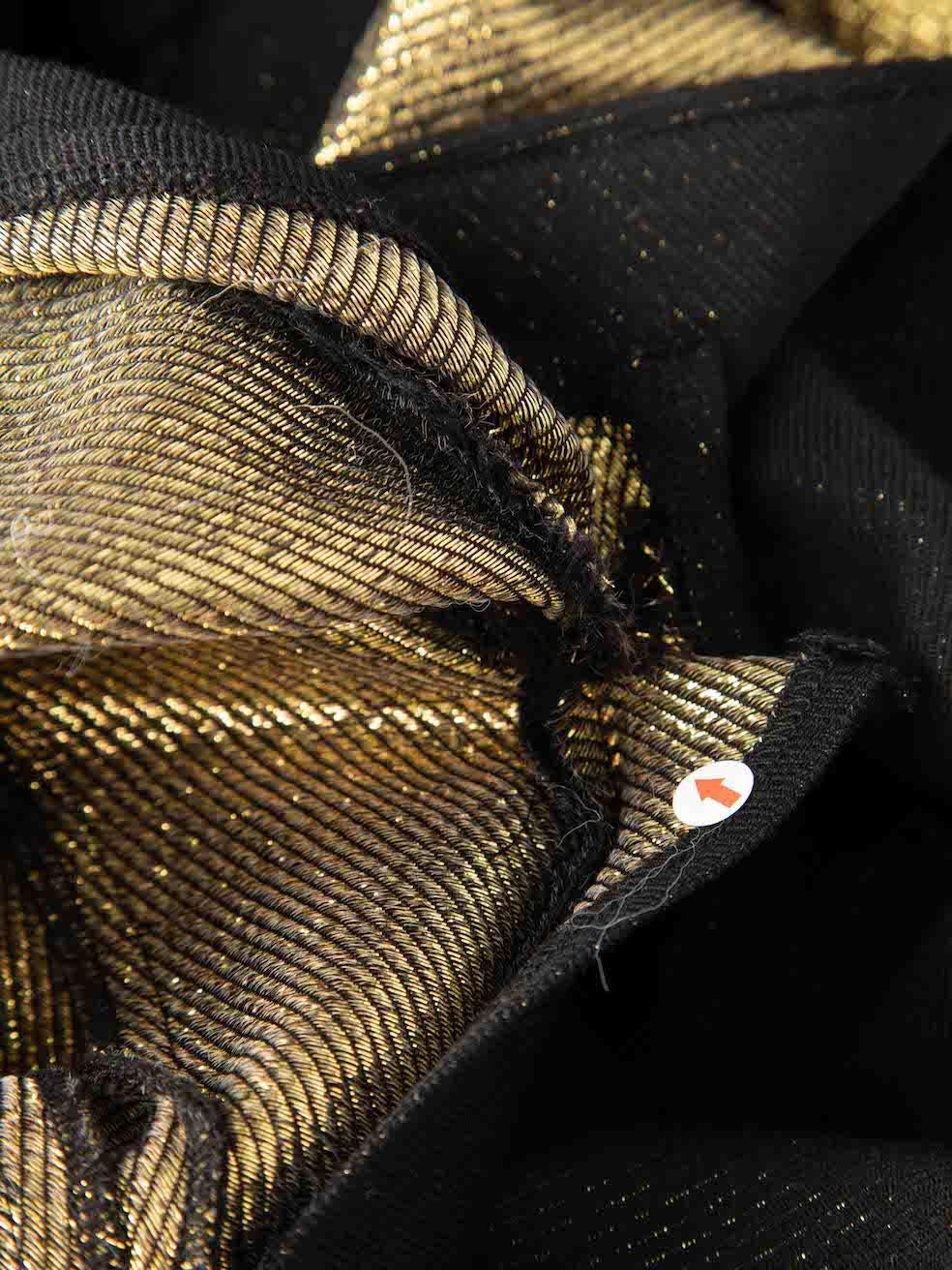 Junya Watanabe Junya Watanabe x Comme des Garcon Schwarzer Metallic-Blazer Größe L im Angebot 1
