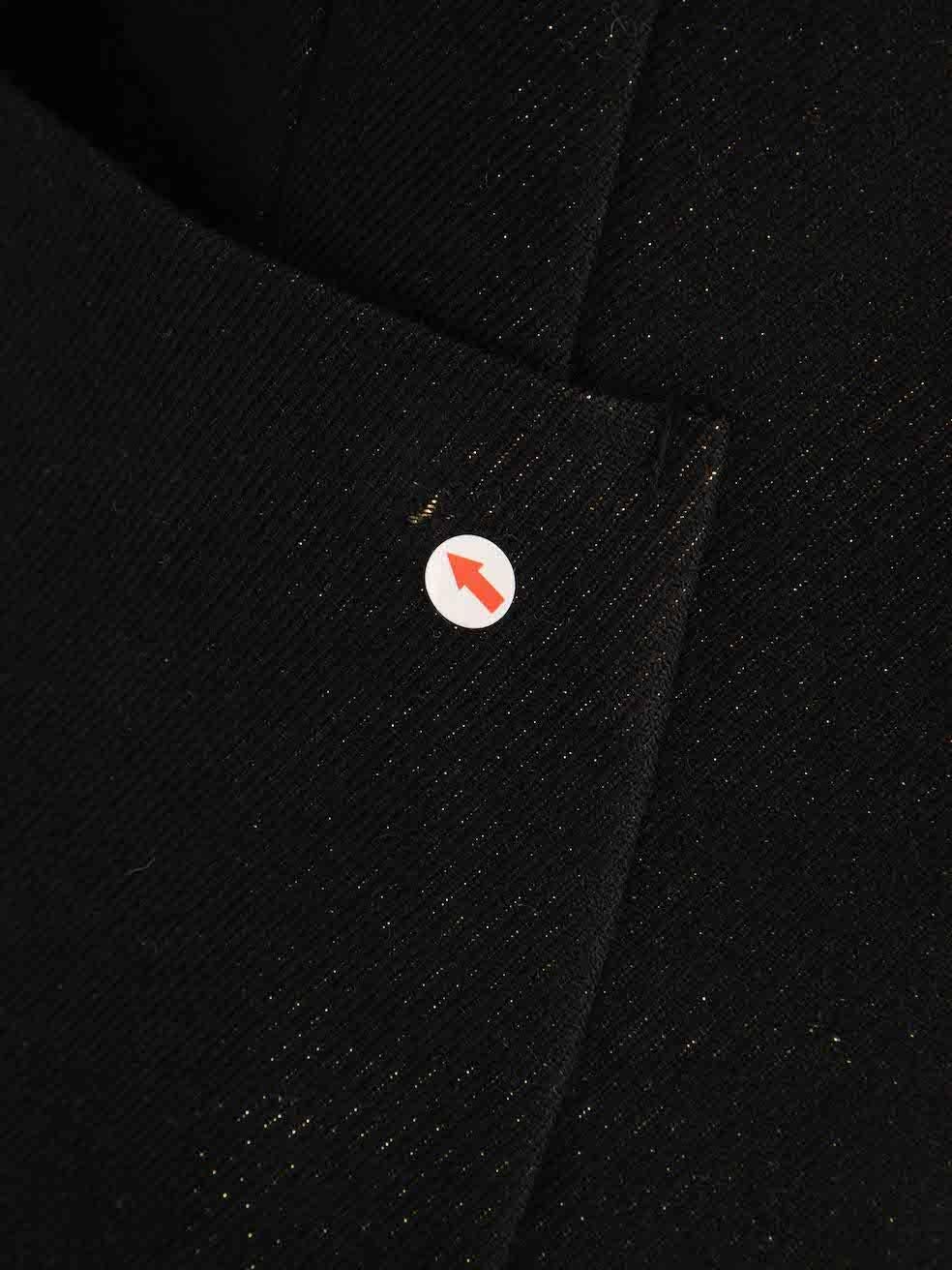 Junya Watanabe Junya Watanabe x Comme des Garcon Schwarzer Metallic-Blazer Größe L im Angebot 2