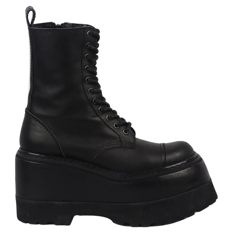 Junya Watanabe Leather Platform Ankle Boots Eu 36.5 Uk 3.5 Us 6 For Sale at  1stDibs
