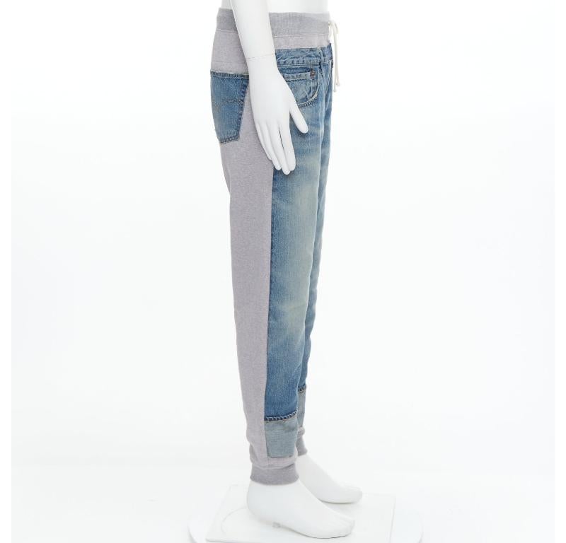 JUNYA WATANABE LEVI'S 2022 dekonstruierte Denim-Patch-Jogginghose aus Denim M im Zustand „Hervorragend“ im Angebot in Hong Kong, NT