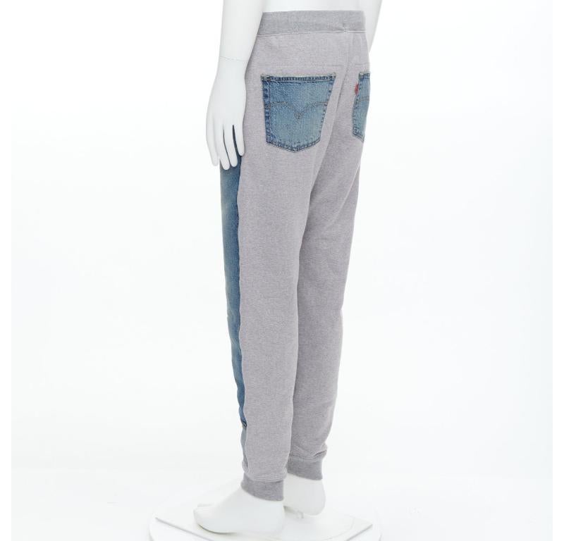 JUNYA WATANABE LEVI'S 2022 dekonstruierte Denim-Patch-Jogginghose aus Denim M im Angebot 1