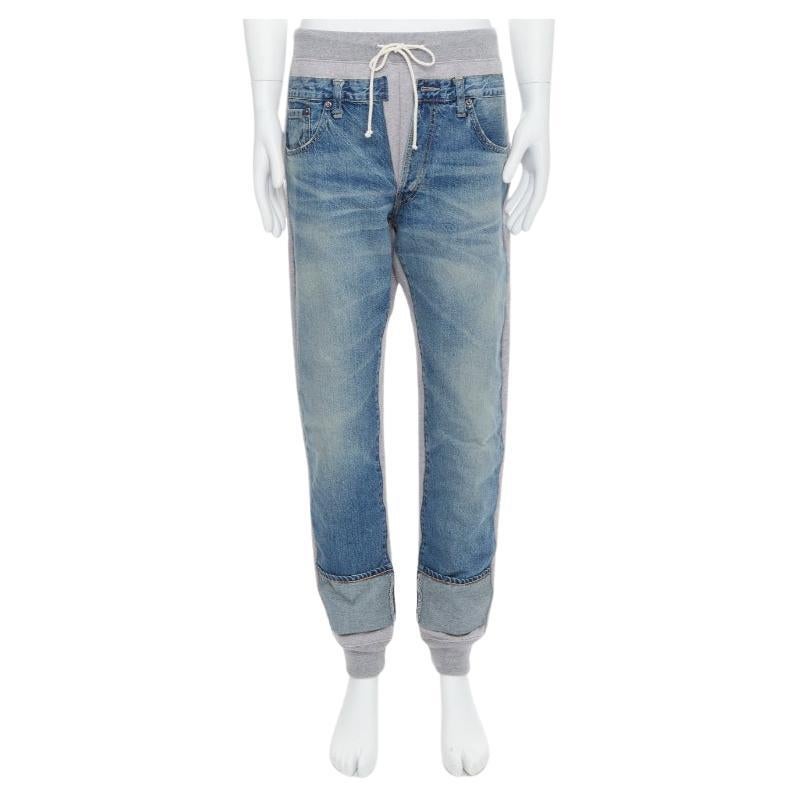 JUNYA WATANABE LEVI'S 2022 dekonstruierte Denim-Patch-Jogginghose aus Denim M im Angebot