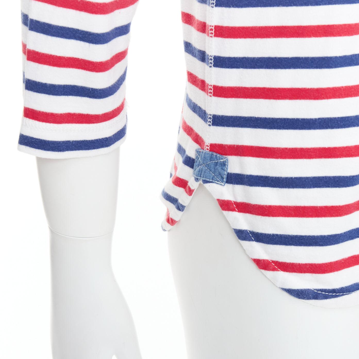 JUNYA WATANABE MAN 2011 red blue striped curved hem shirt S
Reference: CNLE/A00432
Brand: Junya Watanabe
Collection: 2011 MAN
Material: Cotton
Color: Red, Blue
Pattern: Striped
Closure: Pullover
Extra Details: Cruved hem.
Made in: