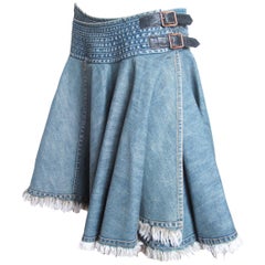 Junya Watanabe MAN Denim Skirt with Buckles 2004