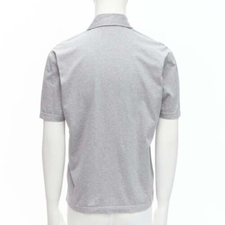 Men's JUNYA WATANABE MAN EYE 2015 grey cotton red plaid puppet patchwork polo shirt M For Sale