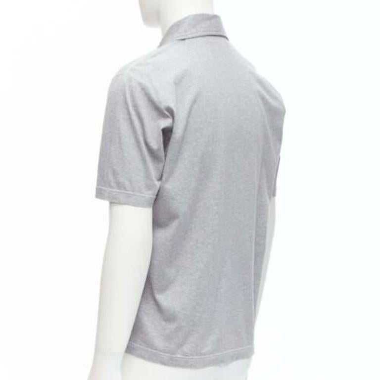JUNYA WATANABE MAN EYE 2015 grey cotton red plaid puppet patchwork polo shirt M For Sale 1