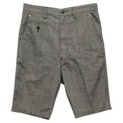Short à carreaux Junya Watanabe Man, en polyester gris