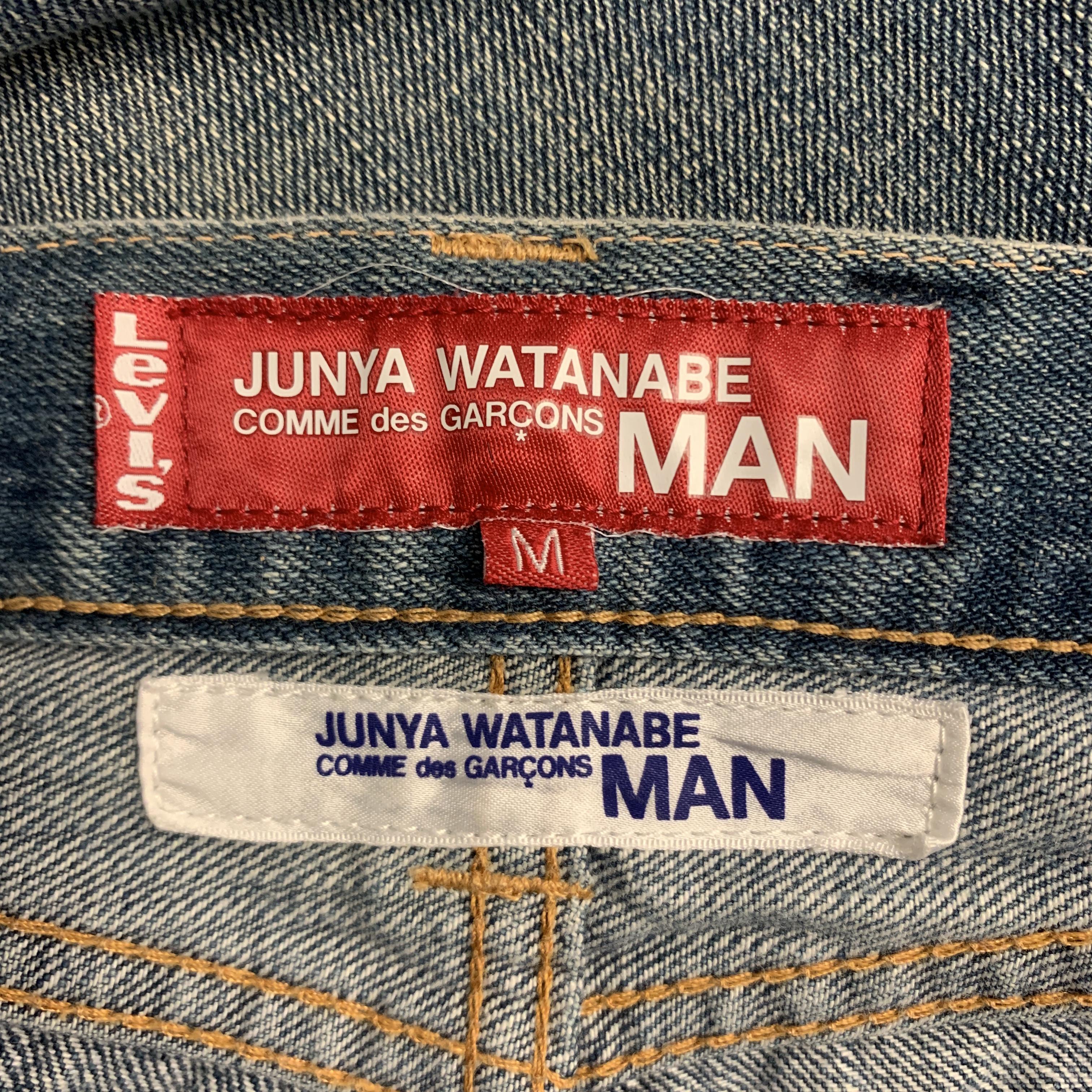 Gray JUNYA WATANABE MAN x LEVIS Size M Blue Wash Selvedge Denim Button Fly Jeans