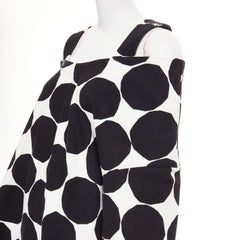 JUNYA WATANABE MARIMEKKO 2018 Runway black white polka dot asymmetric dress XS